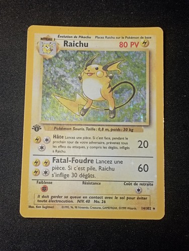 Carte pokémon raichu - carte,