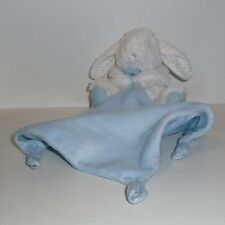 Doudou Lapin Tex - Etat moyen - Bleu blanc