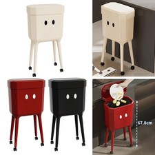 Poubelle de cuisine avec couvercle, roues rotatives à 360 degrés, grande