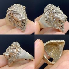 ANTIQUE BAGUE TIGRE EN ARGENT