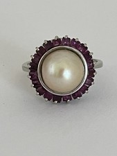 7028- Bague Ancienne Or Gris