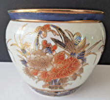 Cache pot, bol en porcelaine, aquarium à poisson, goût Imari, Japon, Chine;