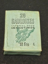 Paquet rare Cigarettes GAULOISES vert dénicotinisé french pack original WW2