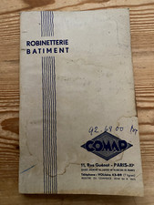 Ancien catalogue de plomberie:Robinets, tubes, cuivre...Tout pour le plombier