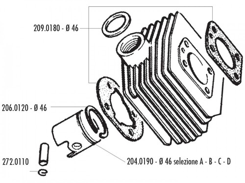 Kit piston polini 70ccm - kit,