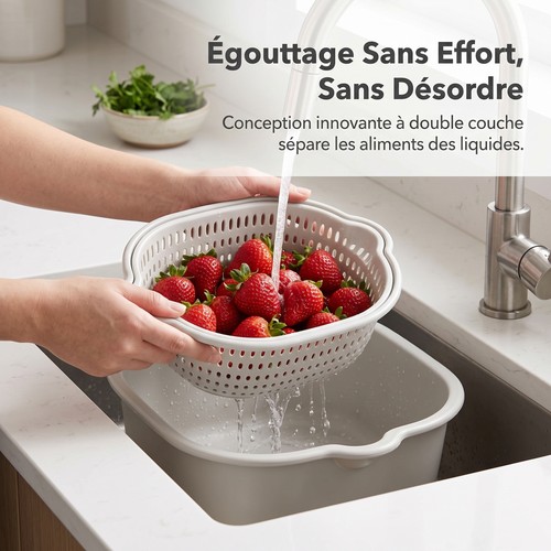 Passoire double couche avec