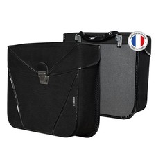 paire de sacoches SPORFABRIC noir  à crochet 33X28X11 pour cyclo solex