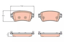 Jeu de plaquettes de frein arrière TRW GDB2166