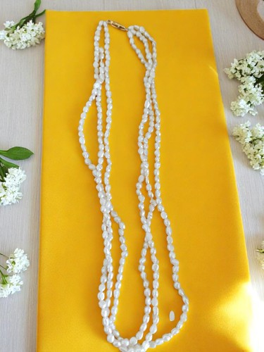 Collier trois rangs perles - , de