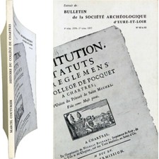 Histoire du collège de Chartres 1535-1794 Marcel Couturier crises hommes régents