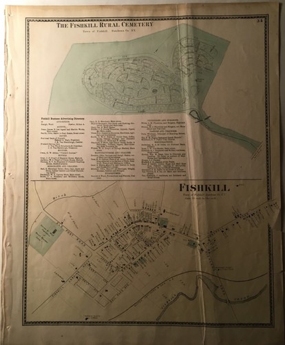 1867 map fishkill and - map,