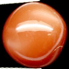 Pierre de lune maron orangé en rond cabochon de 7,26Cts
