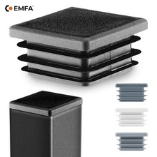 Bouchon plastique pour tuyau carré noir blanc gris embout bouchons pour tube PE