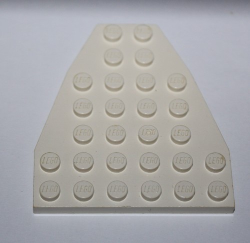 Lego white wedge plate 7x6 - lego, ref
