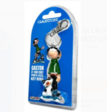 Porte clefs Gaston Lagaffe et son chat - Plastoy