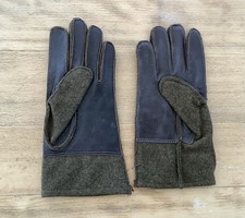 PAIRE DE GANTS TOILE ET CUIR FRANÇAIS OCCASION DÉPAREILLÉES TAILLES 8,5 Et 9