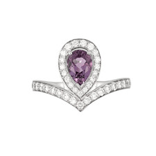 CHAUMET - JOSEPHINE AIGRETTE - Bague en or blanc, améthyste et diamants