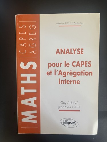 Analyse pour capes et - capes,