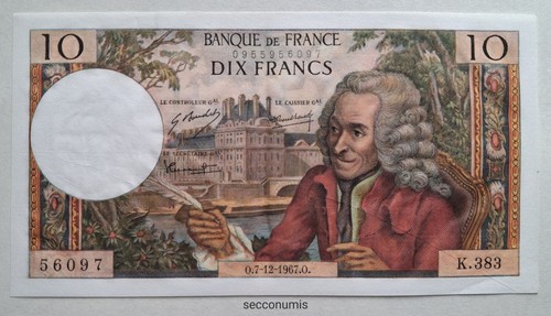 Francs voltaire 12 1967 - 10,
