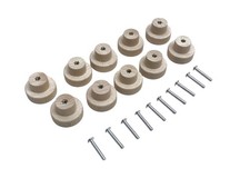 Lot de 10 poignées en bois