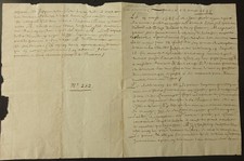 BATAILLE de LENS / Manuscrit 1648, RARE  témoignage d'époque d'un participant