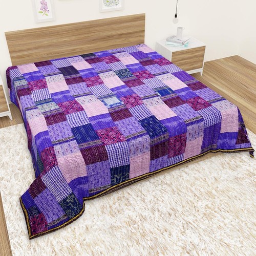 Couvre lit vintage patchwork - couvre-lit,