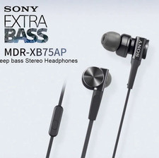 Casque intra-auriculaire SONY MDR-XB75AP type canal basse supplémentaire noir...
