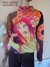 TEE SHIRT ORIGNAL SAVAGE CULTURE A MANCHES LONGUES T 36/38/40