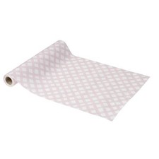 CHEMIN DE TABLE TISSU VICHY 28CMX5M ROSE BLANC