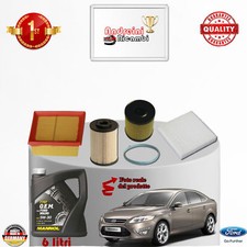 Filtres Kit D'Entretien + Huile Ford Mondeo IV 2.0 TDCI 96KW 130CV Partir 2009->