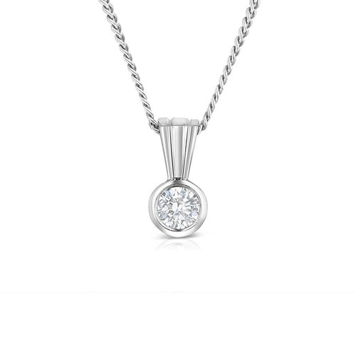 Pendentif solitaire diamant