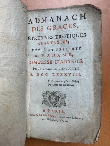Almanach des grâces - ,, etrennes