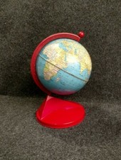 Original globe terrestre  métal vintage années 50-60