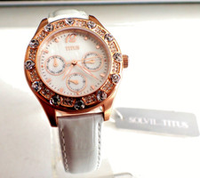 Mtr TITUS DAME MULTIFONCTION CALANDAIRE + 24Hrs, FIN SWAROVSKI,TBEG & FONCTIONS