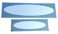 Paire Ancien Double  Miroir Design Italie Italien Style Veca/verre Fumé 1970