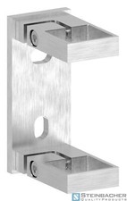 Fixation murale en acier inoxydable pour poteaux 40x40mm, 130x55x8mm, V2A