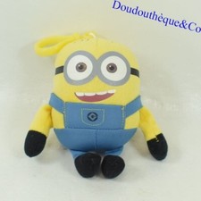 Porte clés Peluche Minion Moi moche et méchant salopette bleue 12 cm (VA)