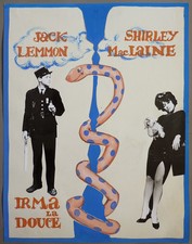 Dessin original projet d'affiche de film "IRMA LA DOUCE" par SICARD Suisse 