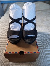 Sandales À Talons Compensés Noires Lily Shoes