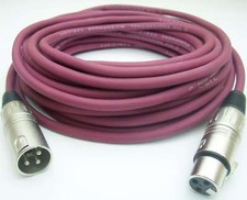 10 m Câble du microphone XLR 3 pôles symetrique VIOLET, Câble DMX DJ Adam Hall