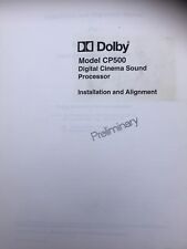 DOLBY Cp500 Processeur Installation And Alignment. Preliminary. Copie