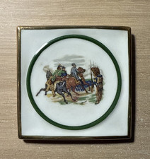 Cadre Mural Miniature - Limoges - Signe Vermet Napoleon  (Bataille D’Iena 1806)