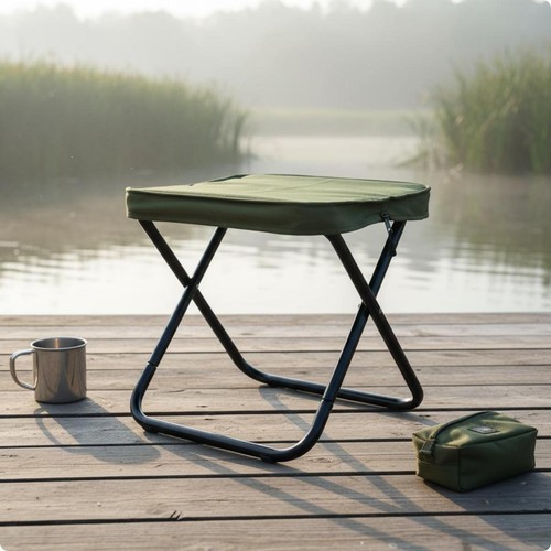 Tabouret pliant rembourré - , à
