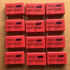 12 Condensateurs WIMA MKP 39nF - 250V - 39000pF 10% Polypropylène