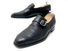 CHAUSSURES BERLUTI MOCASSINS A BOUCLE 7 40 EN CUIR NOIR LEATHER LOAFERS 1750€