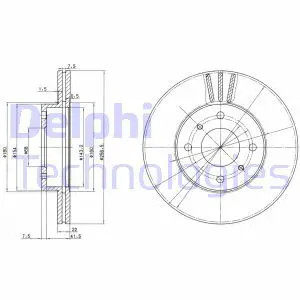 Disque frein ventilé - 2x,