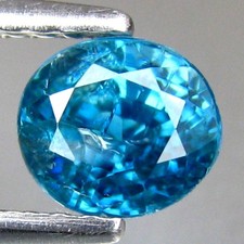 PIERRE PRÉCIEUSE EN VRAC ZIRCON BLEU NATUREL ÉTINCELANT MERVEILLEUX FEU 6 X...