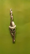 Broche chat métal argenté