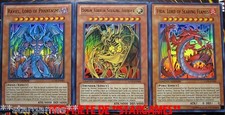 YU GI OH! LOT 3 DEMON HAMON URIA RAVIEL BETES SACREES DIEUX 1 ére éd NEUVES UR