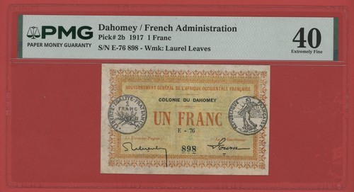 Dahomey franc 1917 pick - 1,